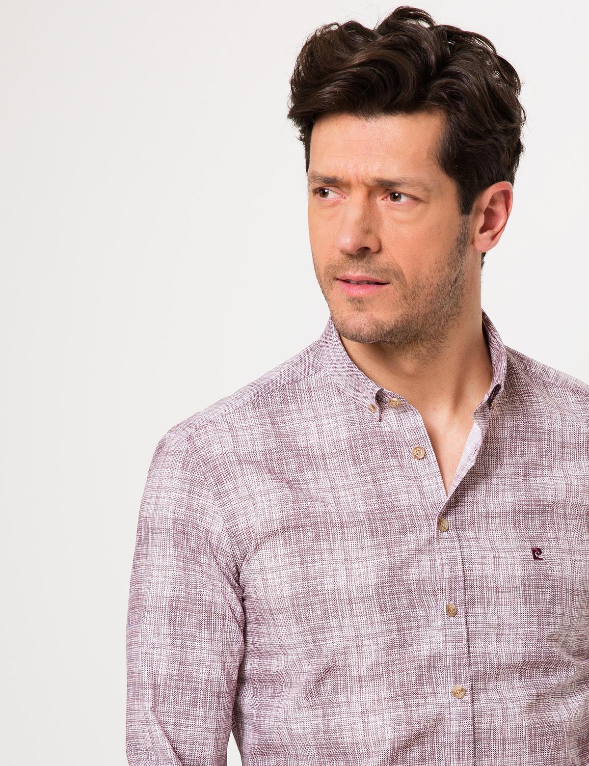 Bordo Slim Fit Gömlek