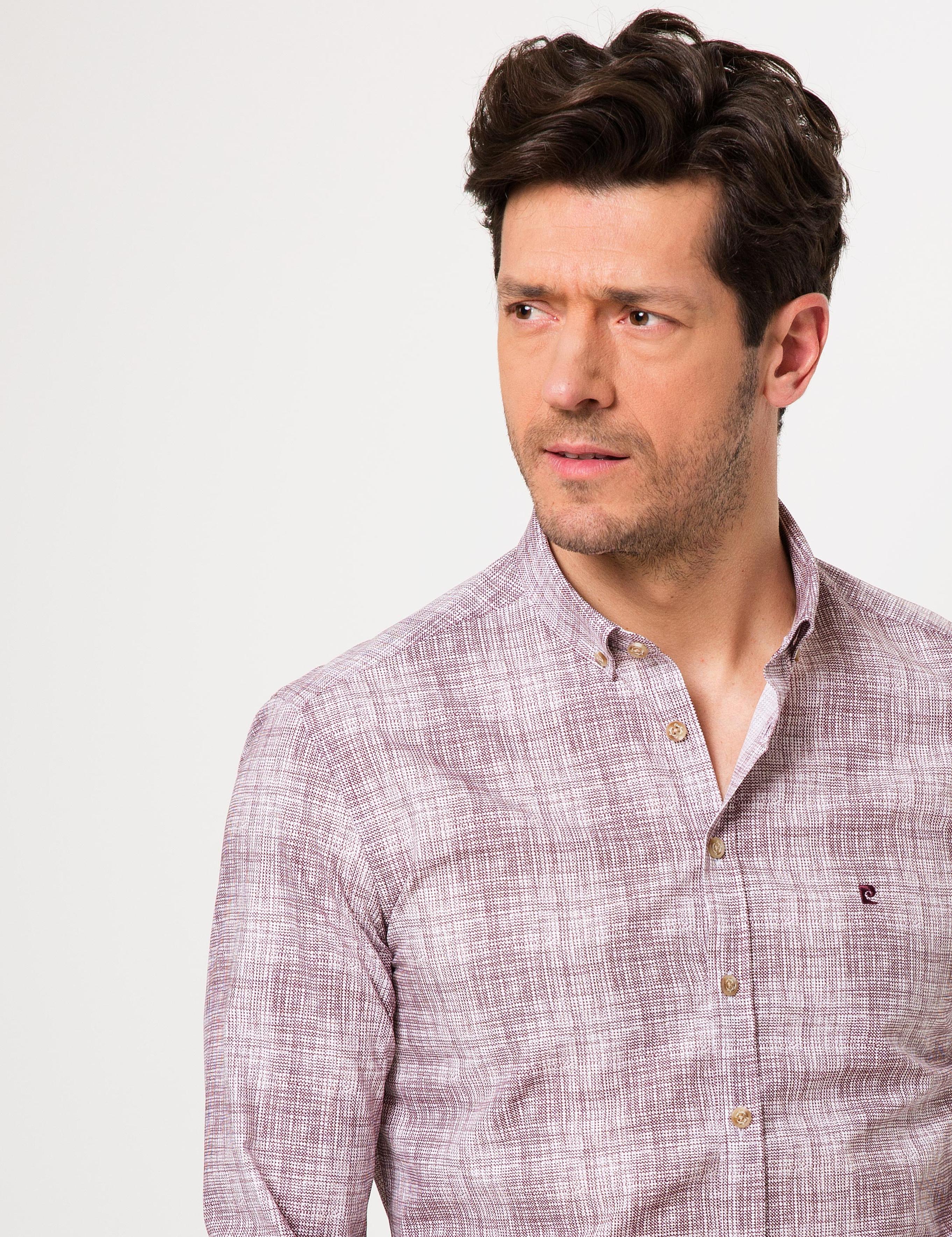 Bordo Slim Fit Gömlek