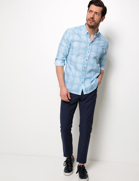 Açık Mavi Slim Fit Gömlek - 50186206037