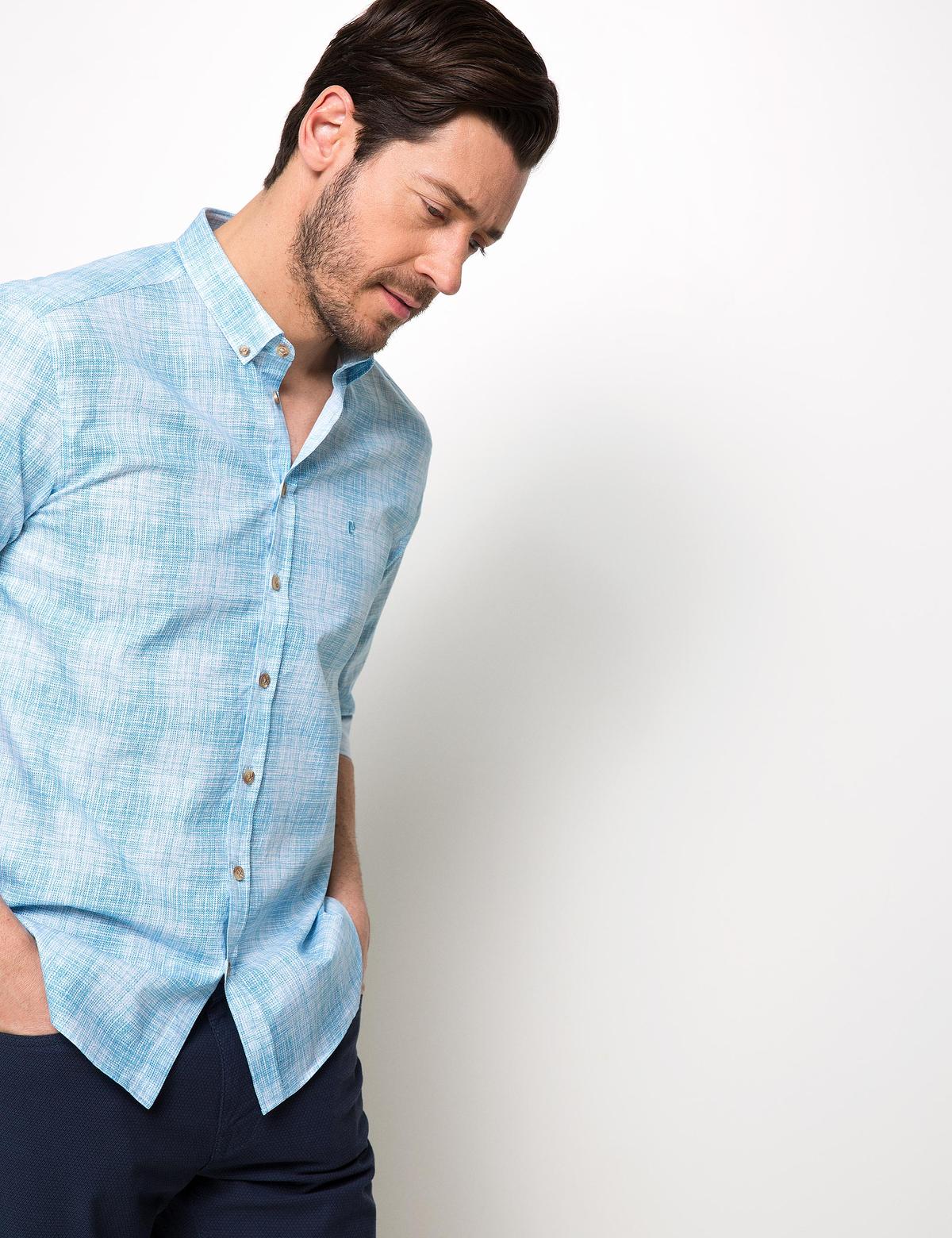 Açık Mavi Slim Fit Gömlek