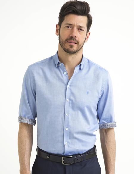 İndigo Slim Fit Kısa Kol Gömlek - 50186963062