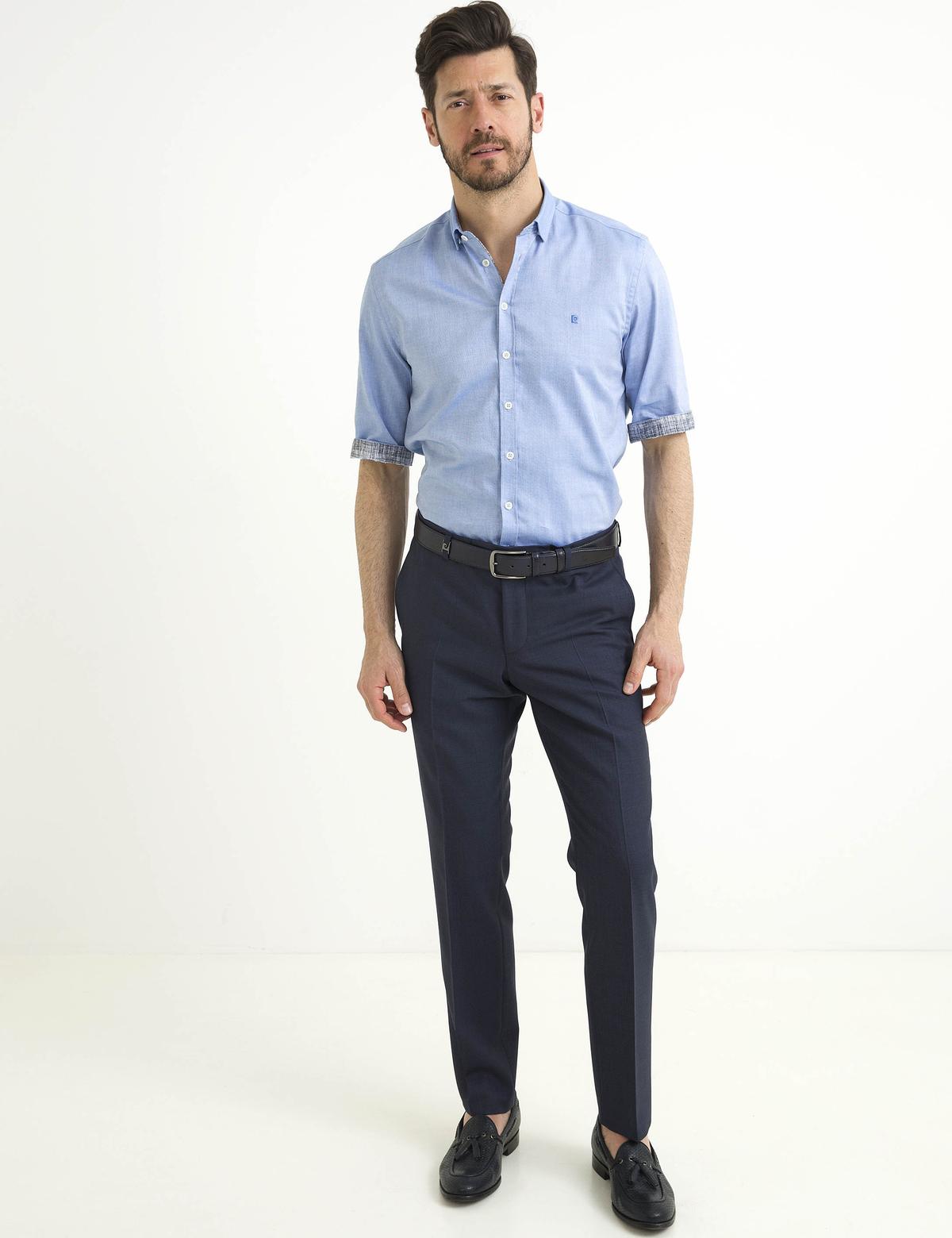 İndigo Slim Fit Kısa Kol Gömlek - 50186963062