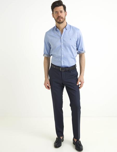 İndigo Slim Fit Kısa Kol Gömlek - 50186963062