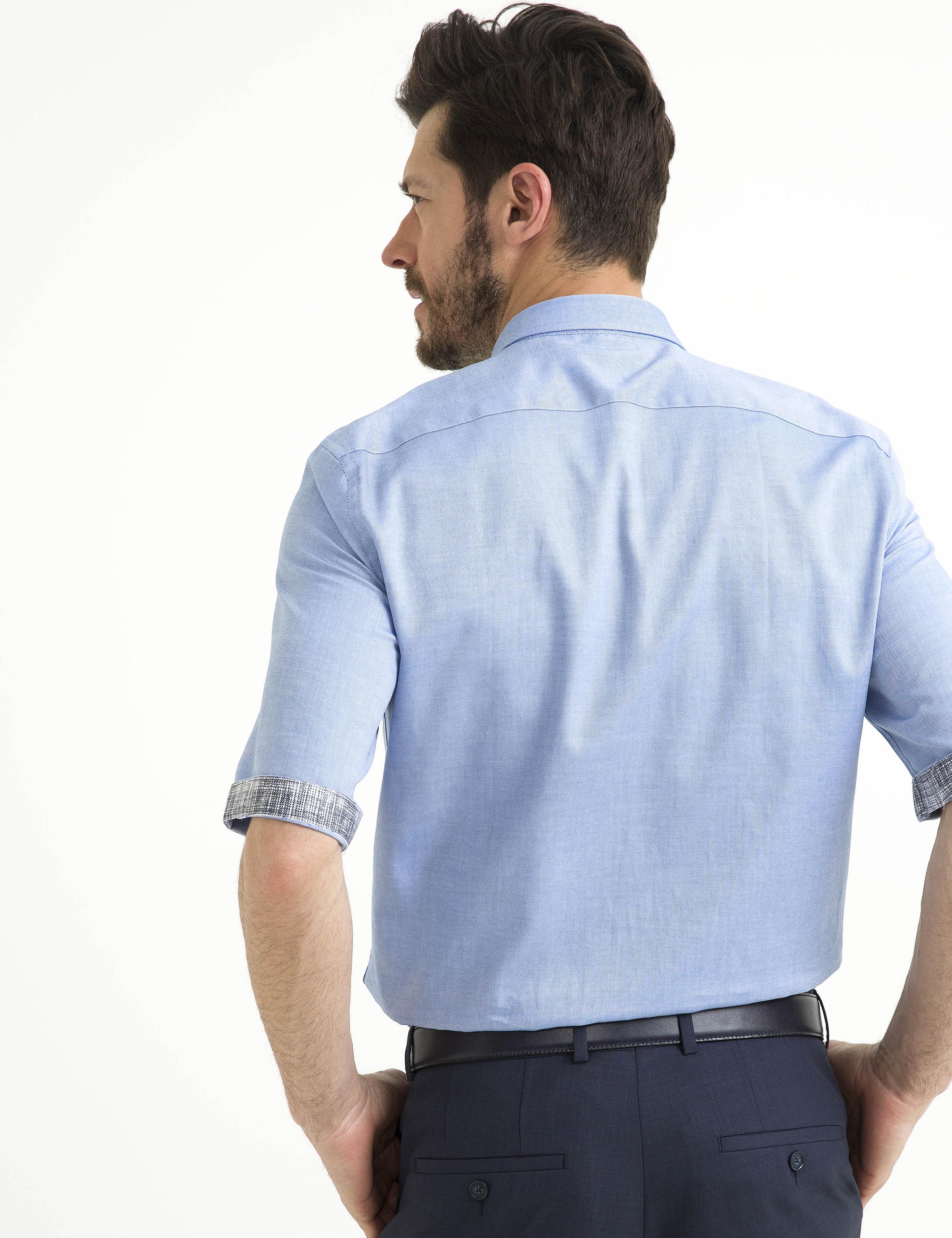 İndigo Slim Fit Kısa Kol Gömlek