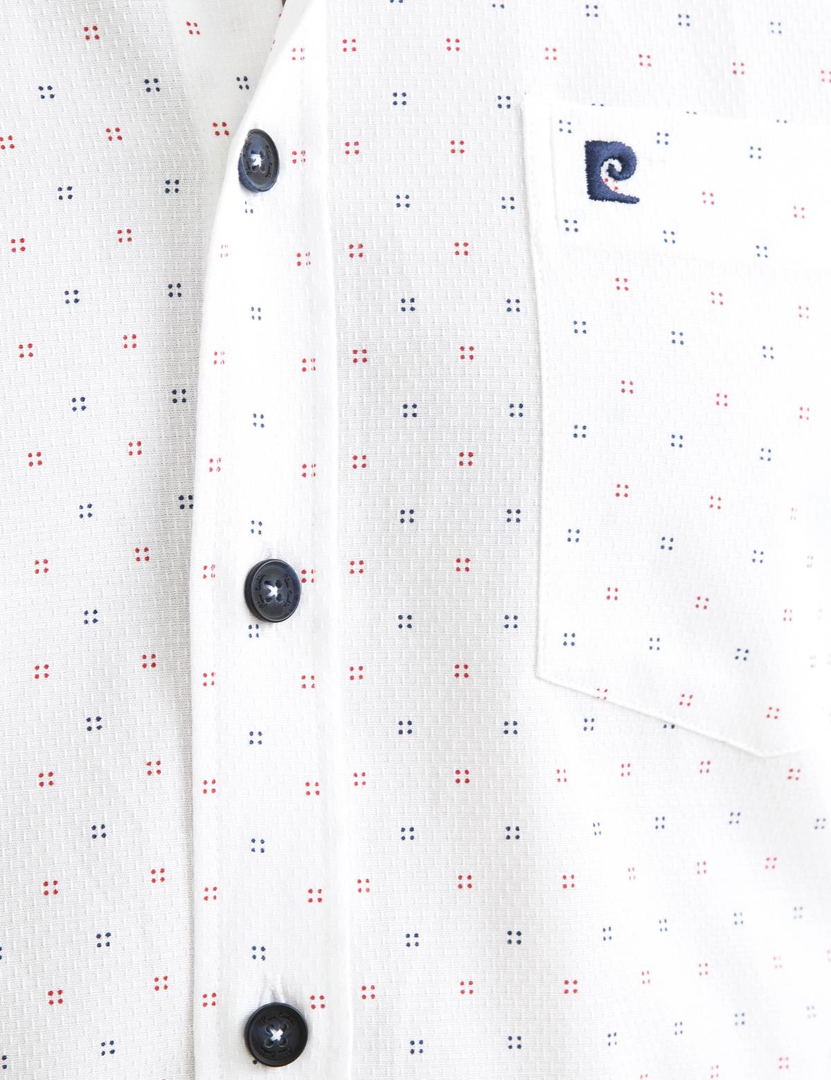 Beyaz Regular Fit Kısa Kollu Gömlek - 50187495001