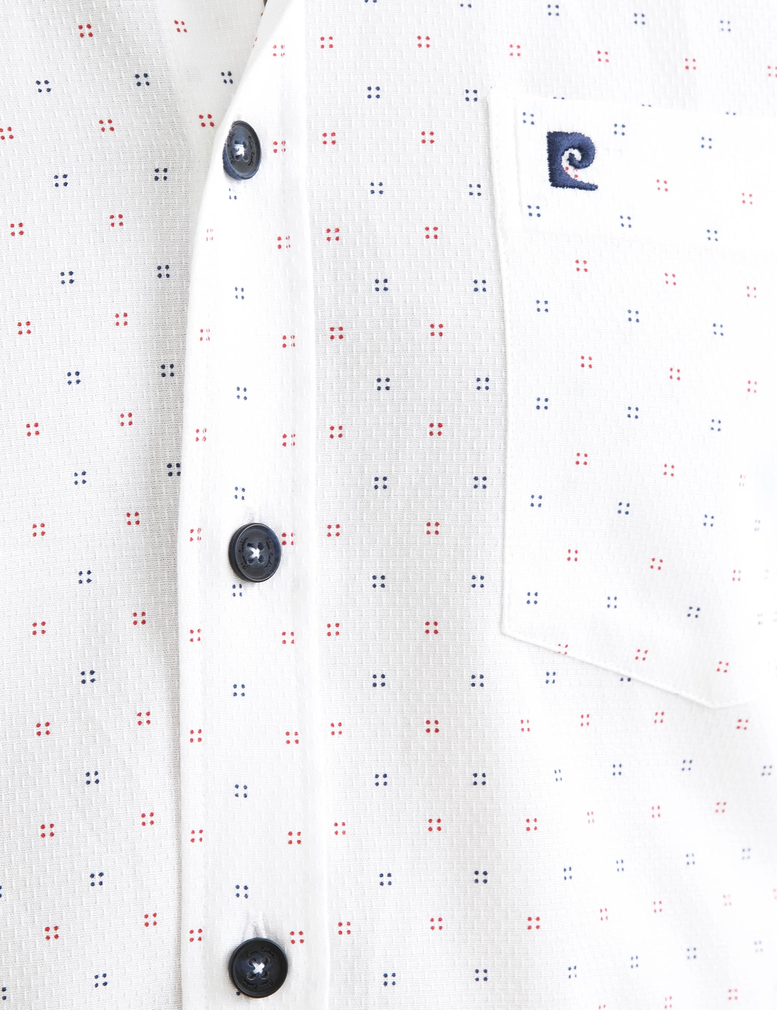 Beyaz Regular Fit Kısa Kollu Gömlek