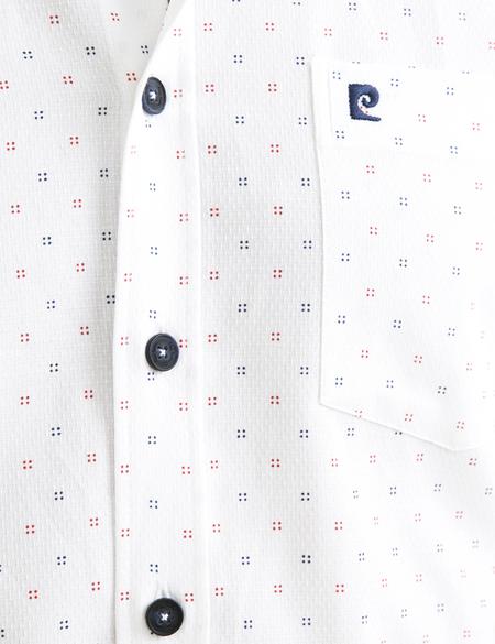 Beyaz Regular Fit Kısa Kollu Gömlek - 50187495001