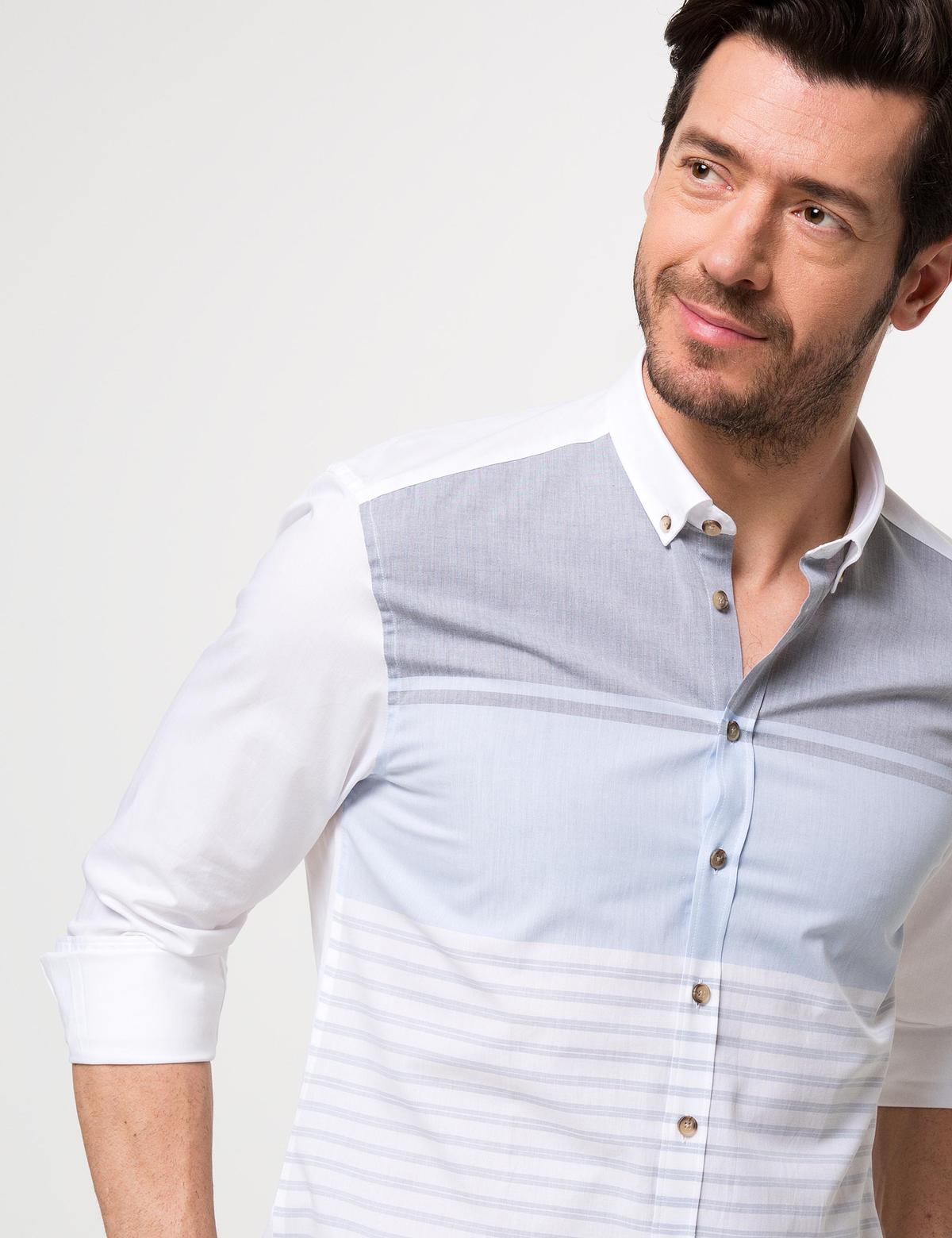 Mavi Slim Fit Gömlek