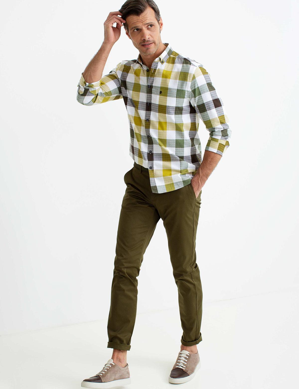 Safran Sarı Regular Fit Gömlek - 50187577016