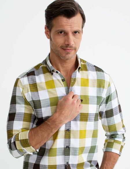 Safran Sarı Regular Fit Gömlek - 50187577016