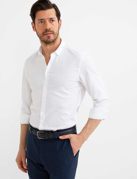 Beyaz Slim Fit Gömlek - 50187705009
