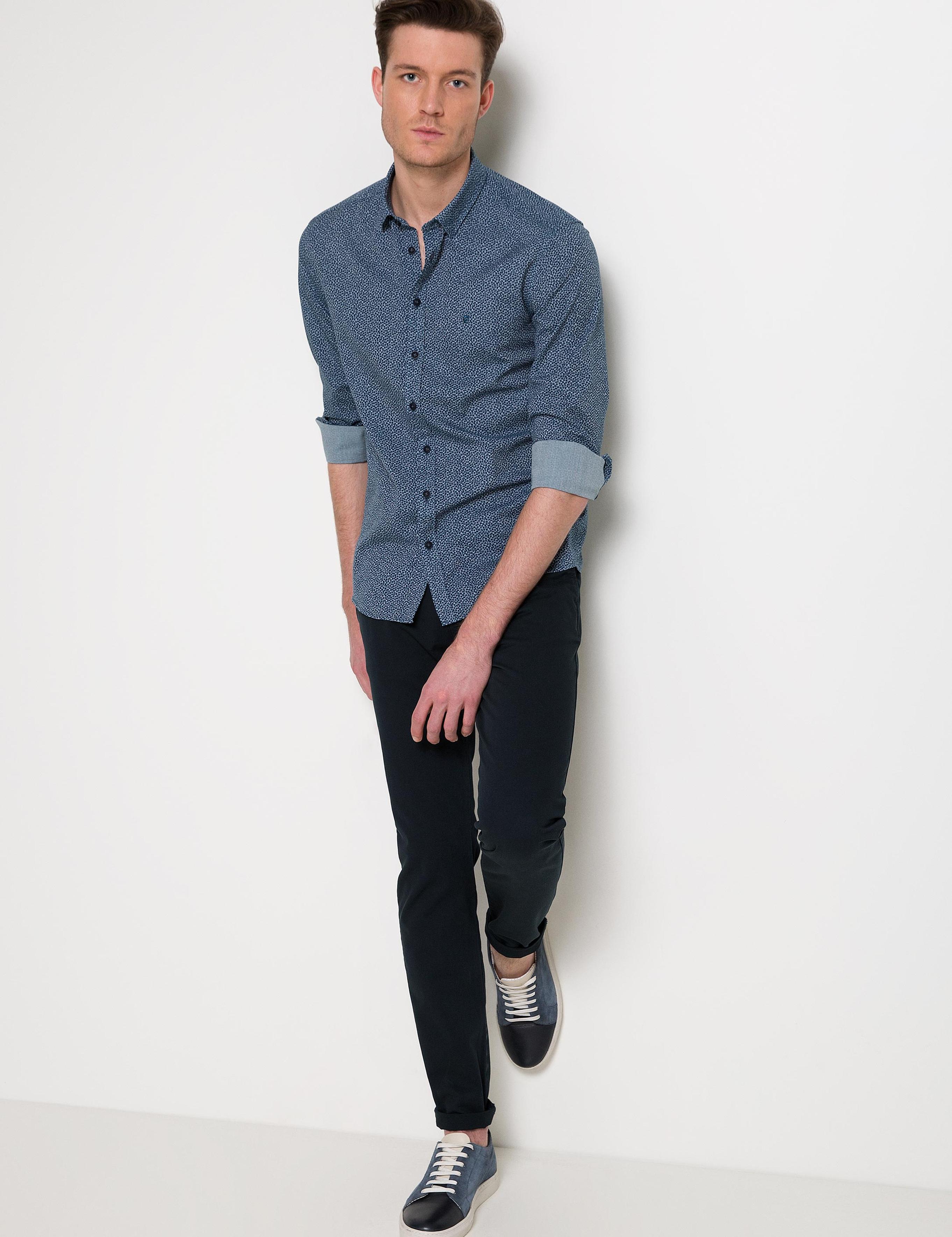 Mavi Slim Fit Gömlek