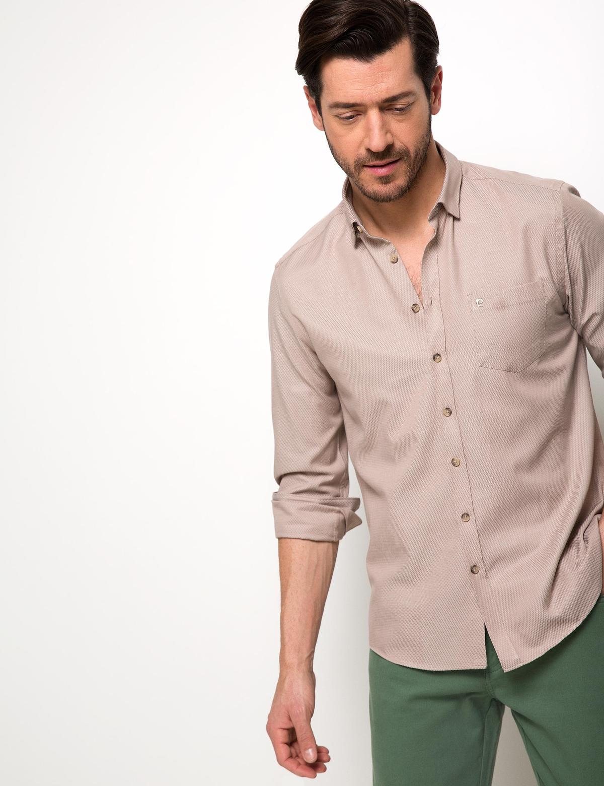 Bej Regular Fit Gömlek