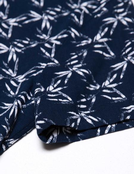 Lacivert Slim Fit Apaş Yaka Kısa Kollu Gömlek - 50189059007