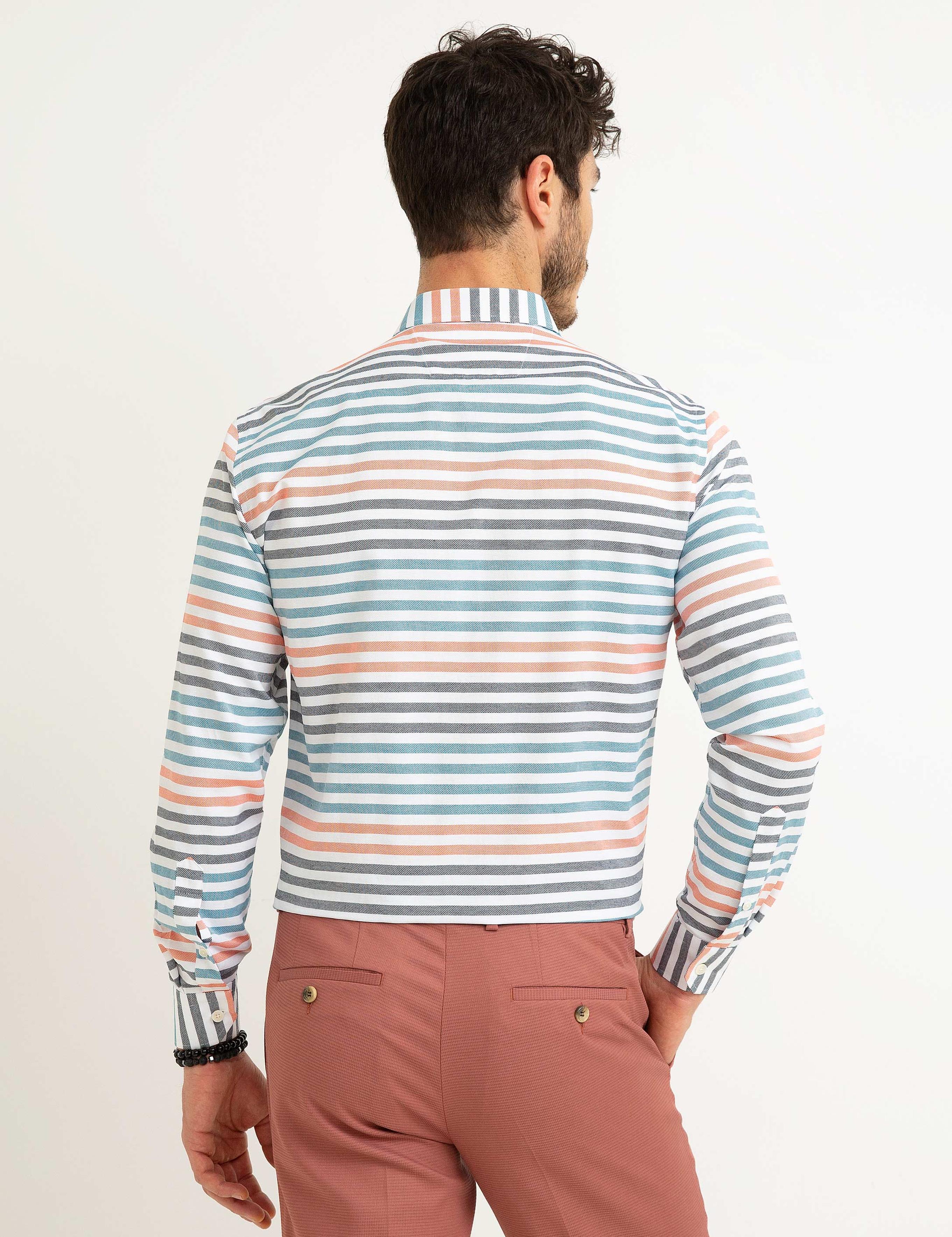 Turuncu Slim Fit Gömlek