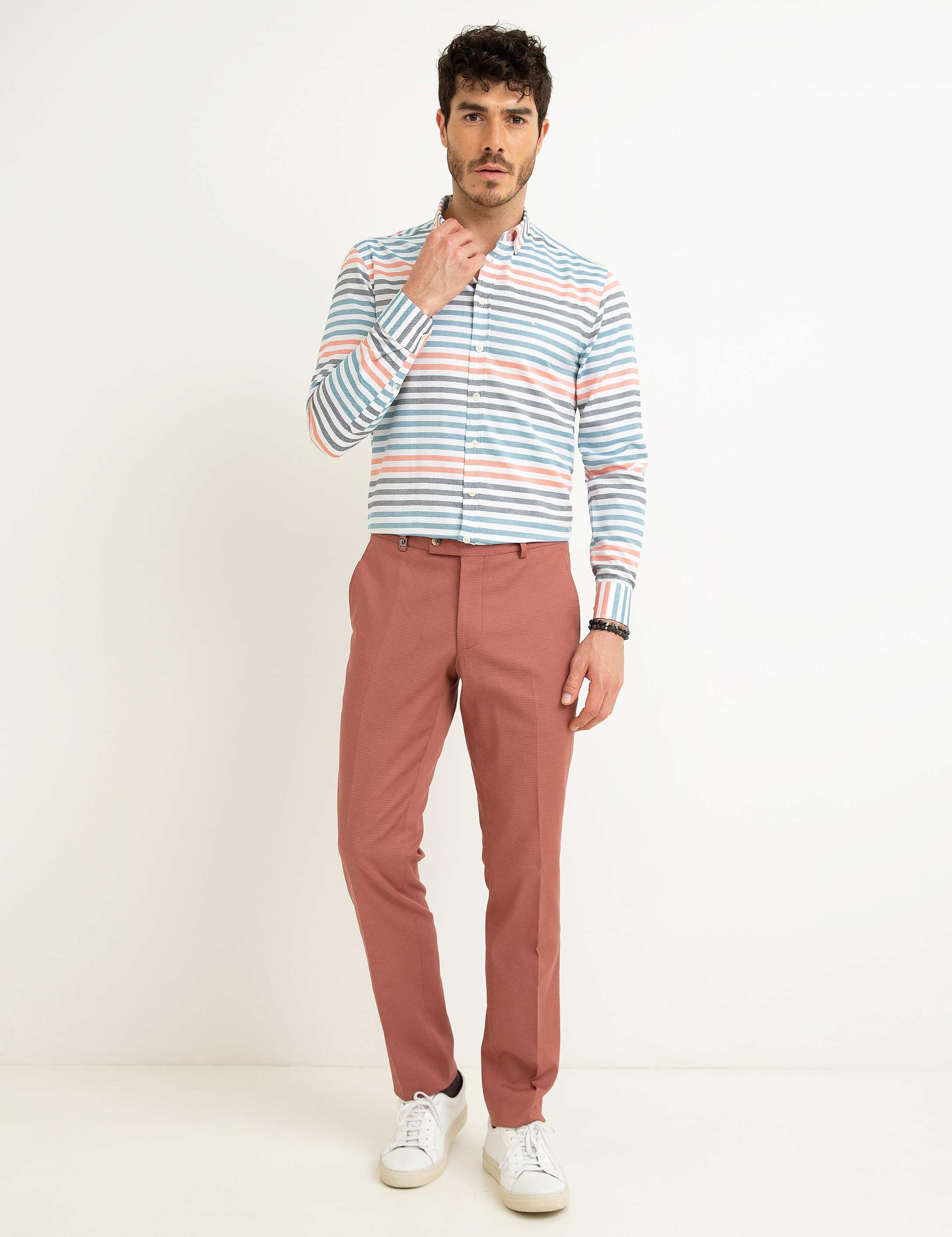 Turuncu Slim Fit Gömlek - Image 1