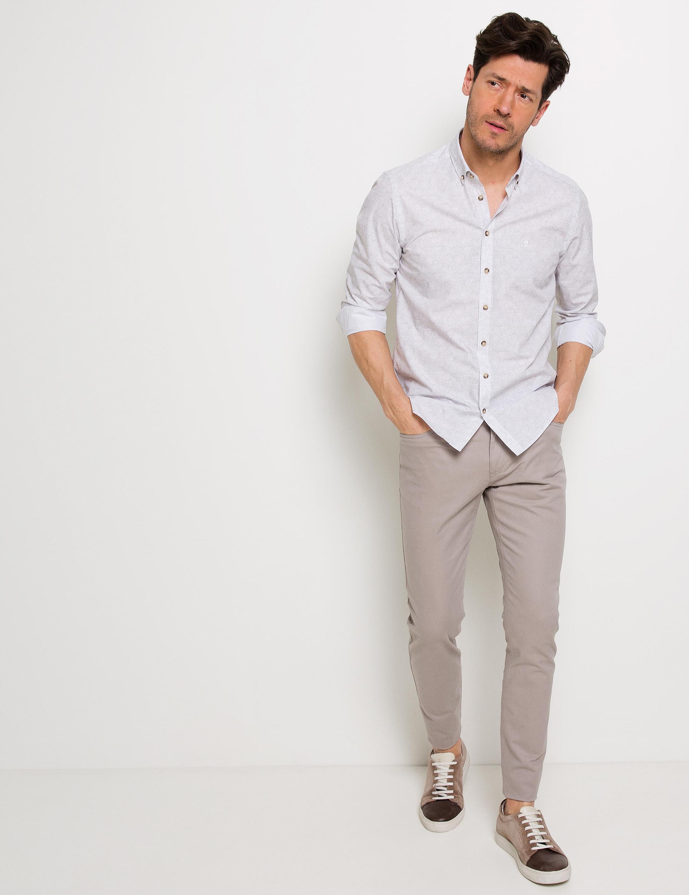 Bej Slim Fit Gömlek