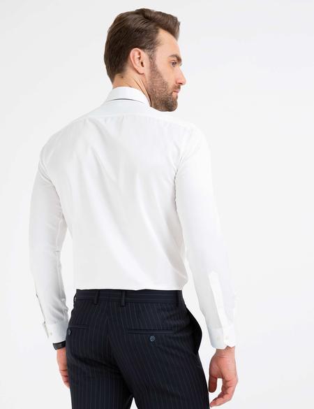 Beyaz Slim Fit Basic Gömlek - 50189518056