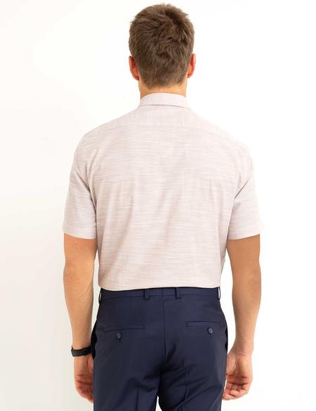 Bej Regular Fit Kısa Kollu Gömlek - 50190810014