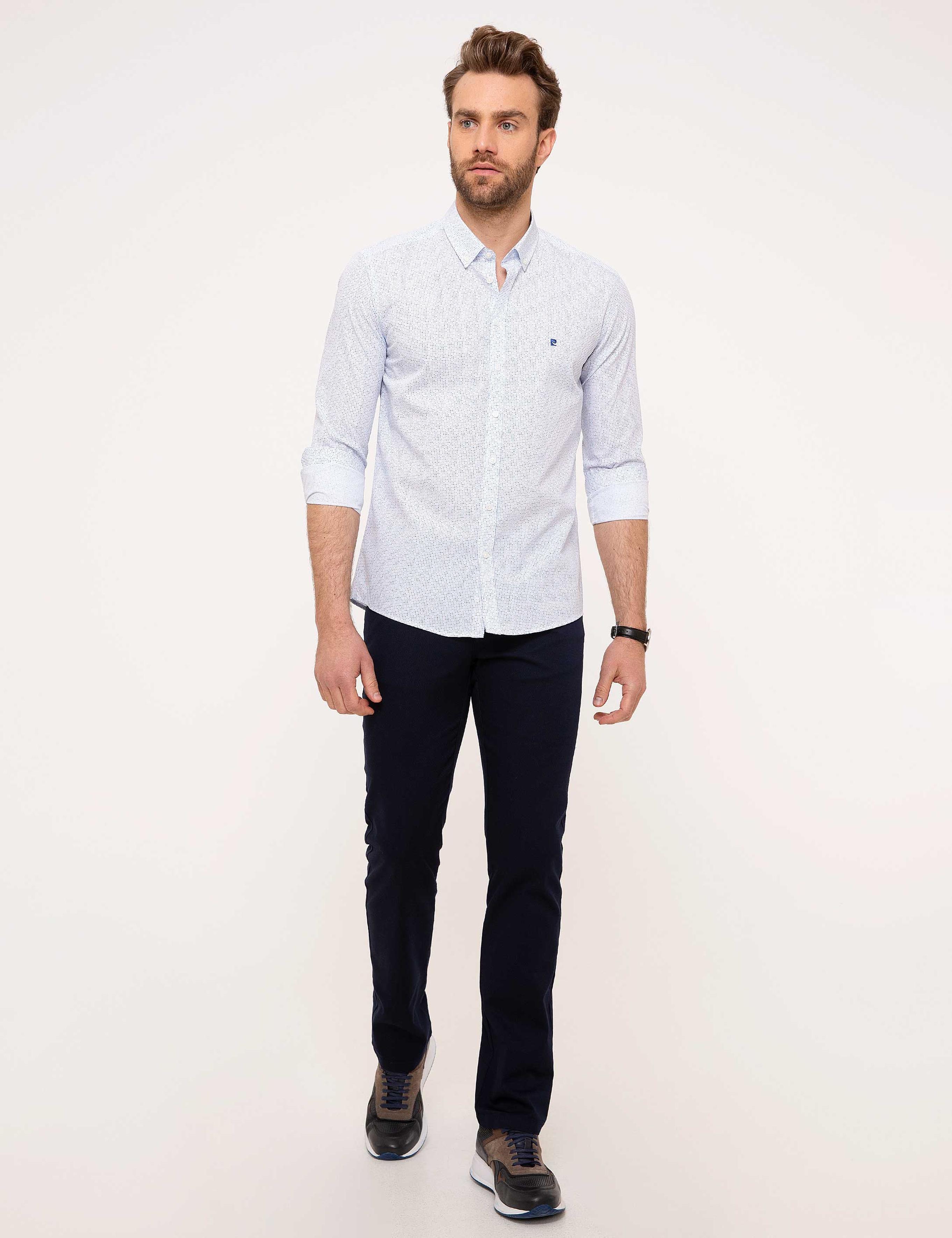 Çok Renkli Slim Fit Uzun Kollu Gömlek