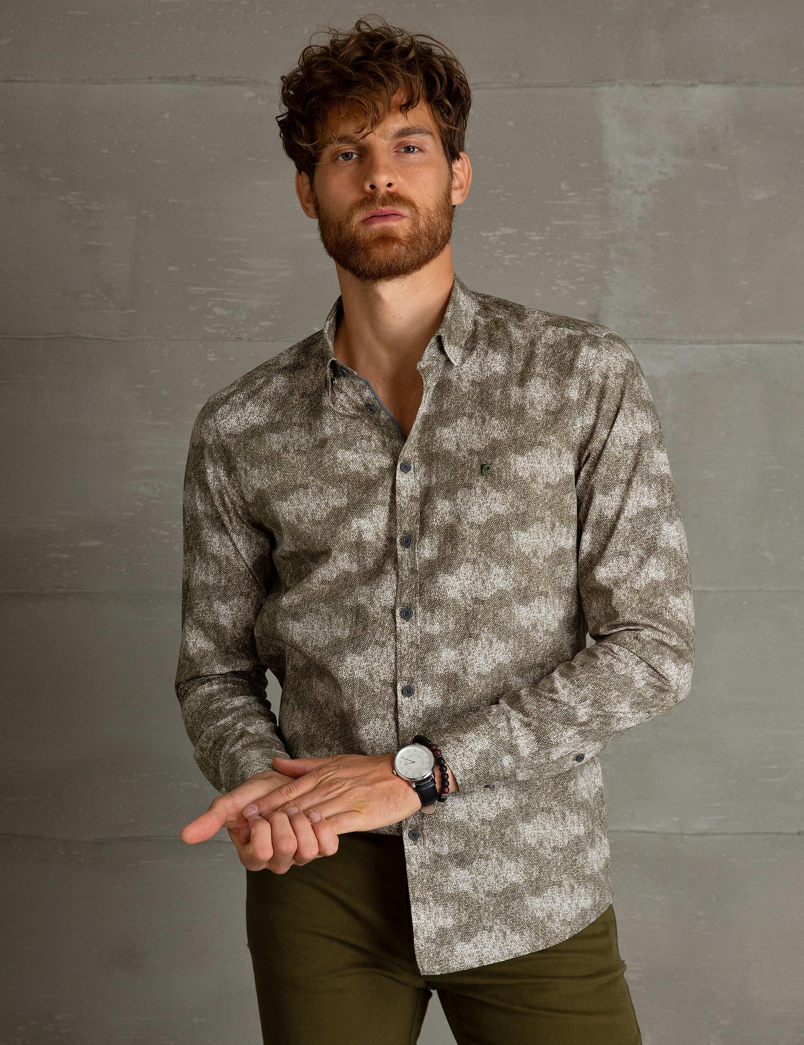 Yeşil Slim Fit Gömlek