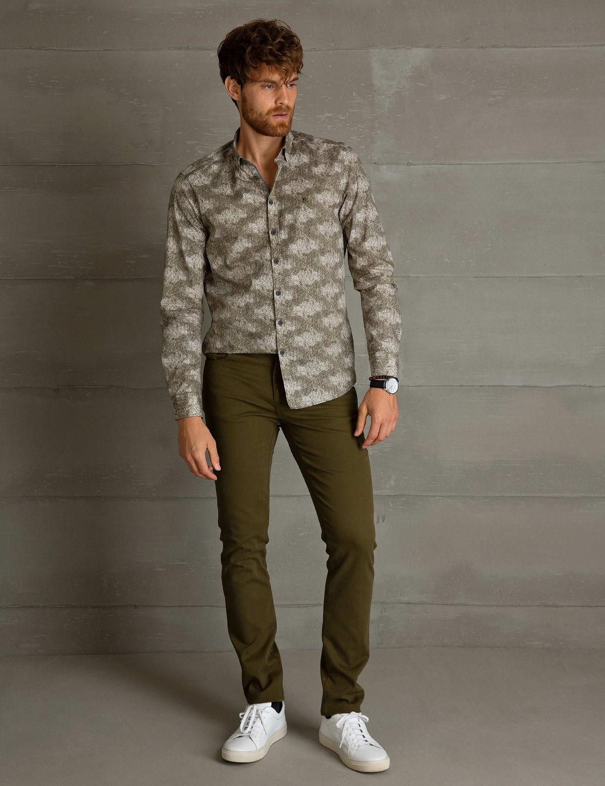 Yeşil Slim Fit Gömlek