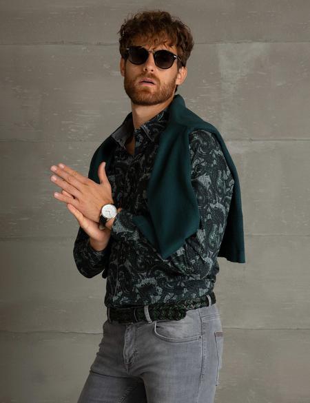 Yeşil Slim Fit Gömlek - 50193947019