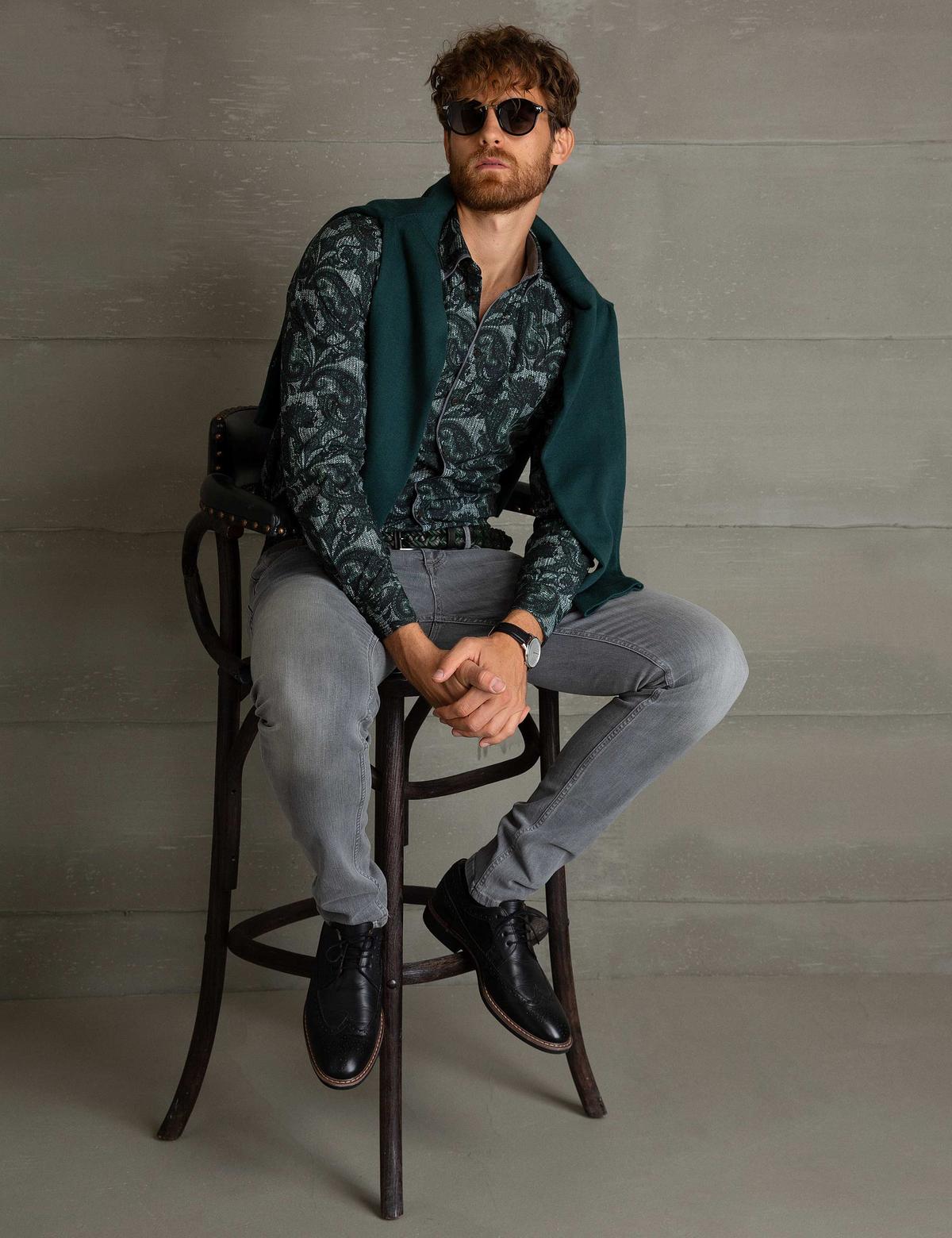 Yeşil Slim Fit Gömlek