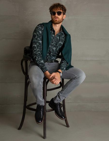 Yeşil Slim Fit Gömlek - 50193947019