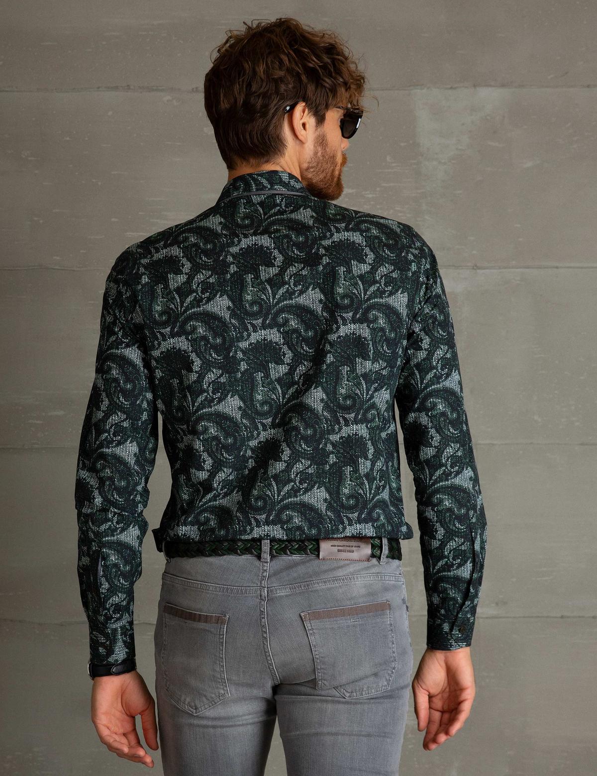 Yeşil Slim Fit Gömlek - 50193947019