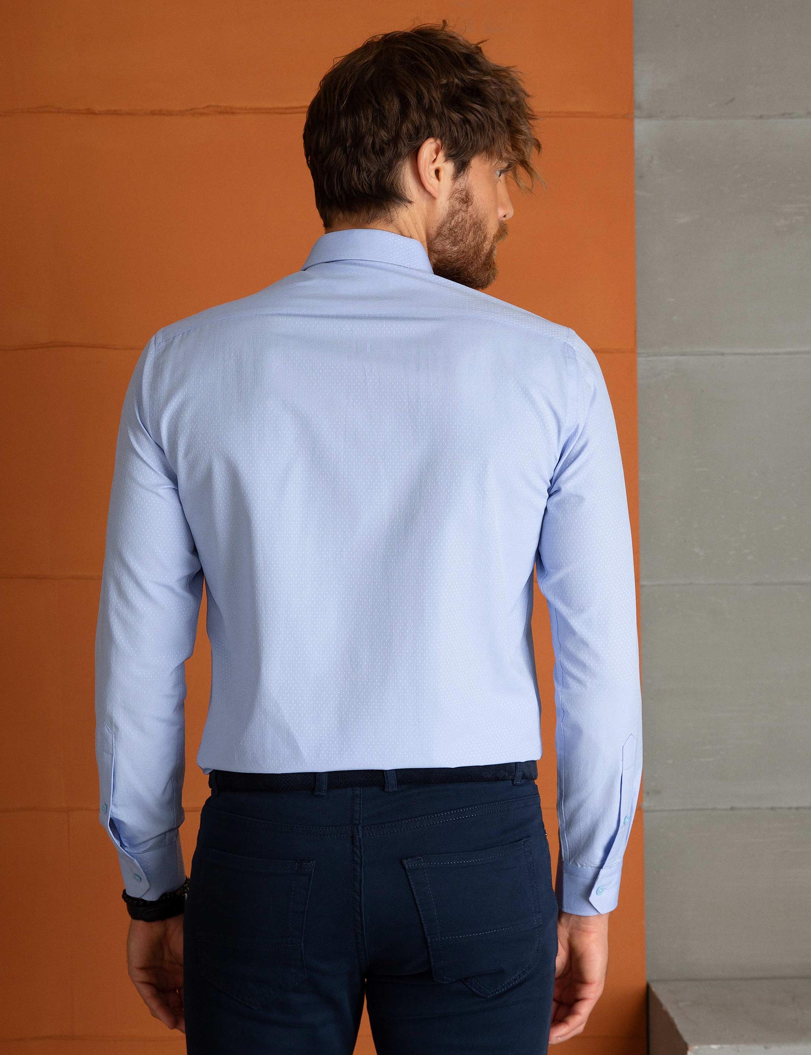 Mavi Slim Fit Gömlek