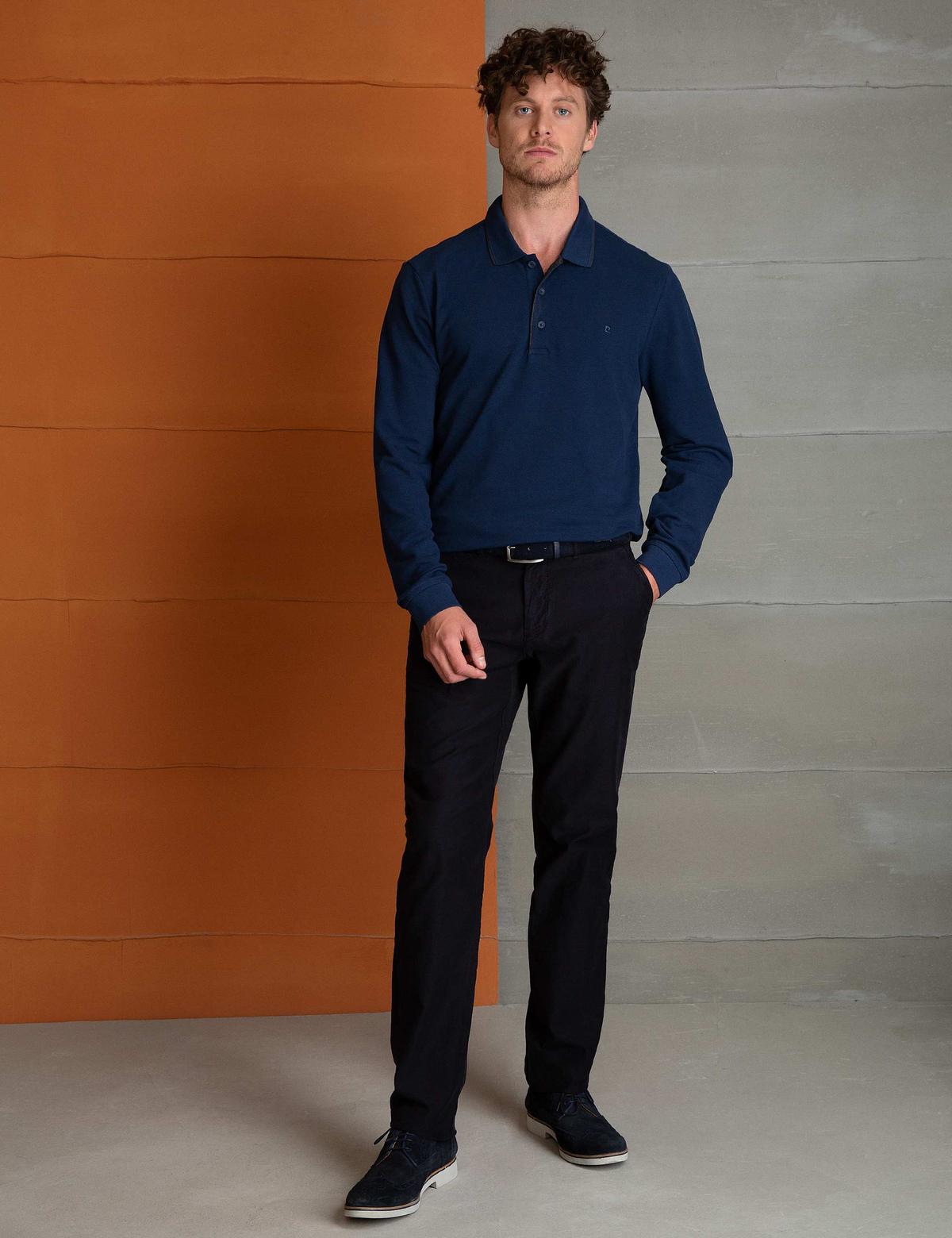 Lacivert Slim Fit Sweatshirt