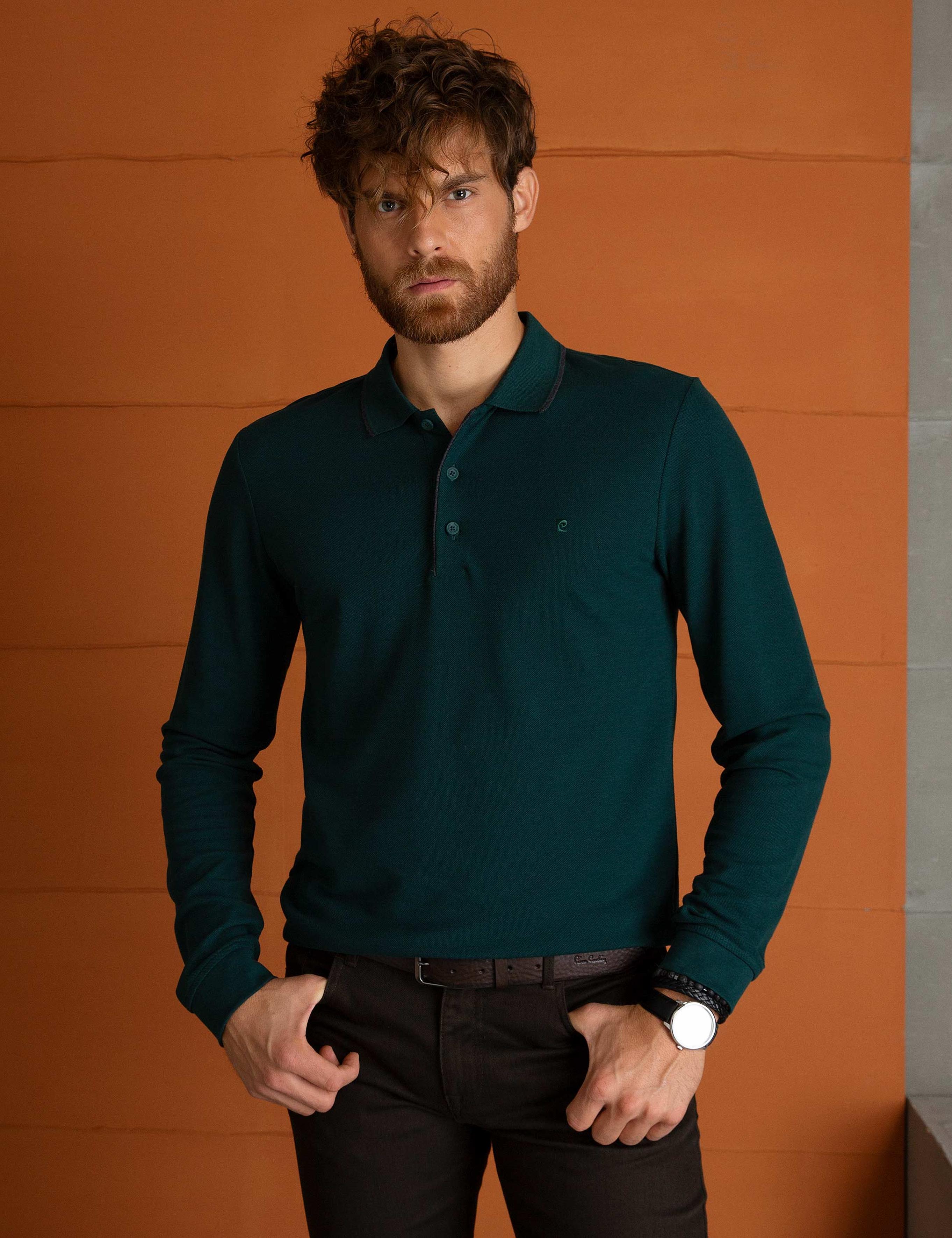 Koyu Yeşil Slim Fit Sweatshirt