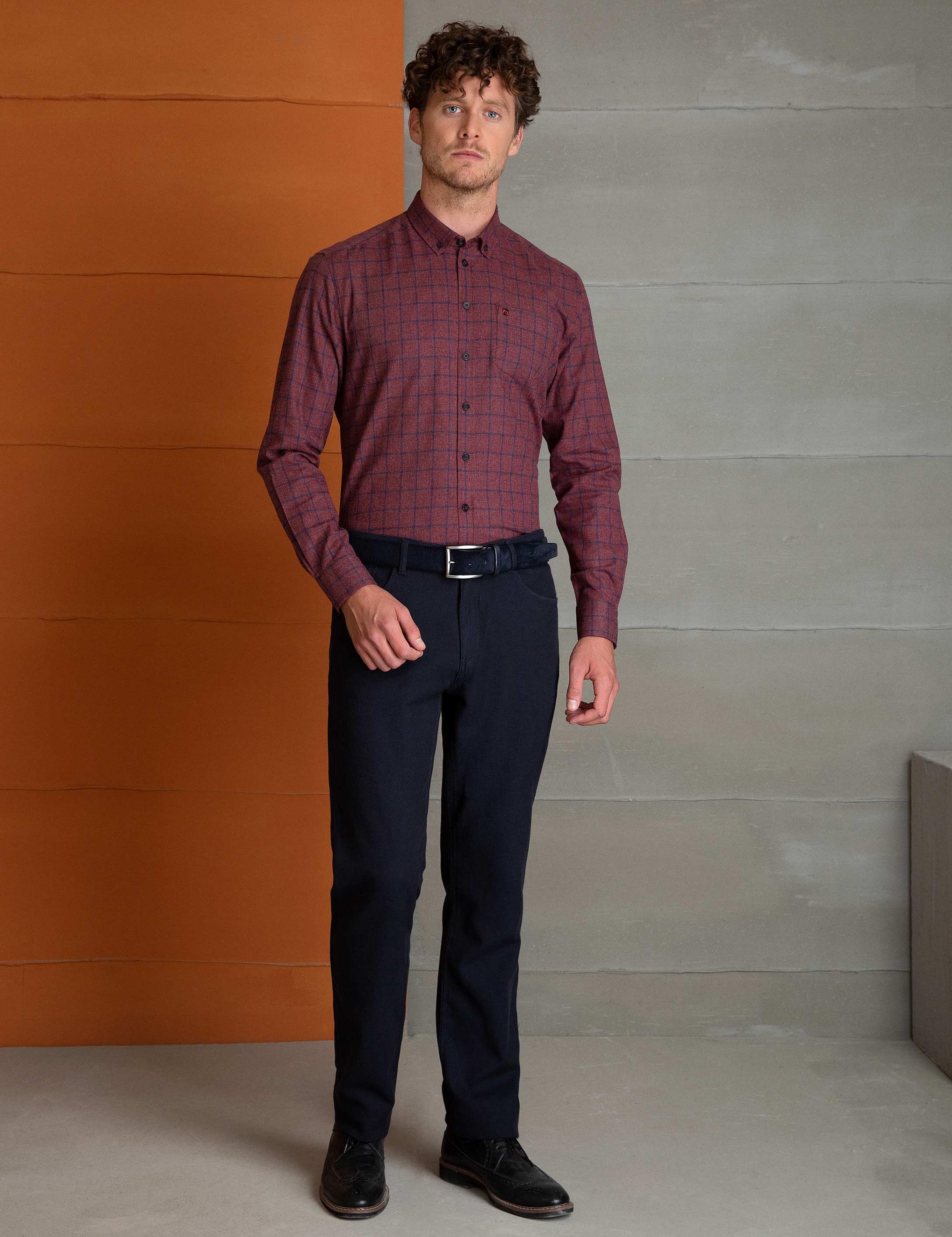 Bordo Regular Fit Gömlek