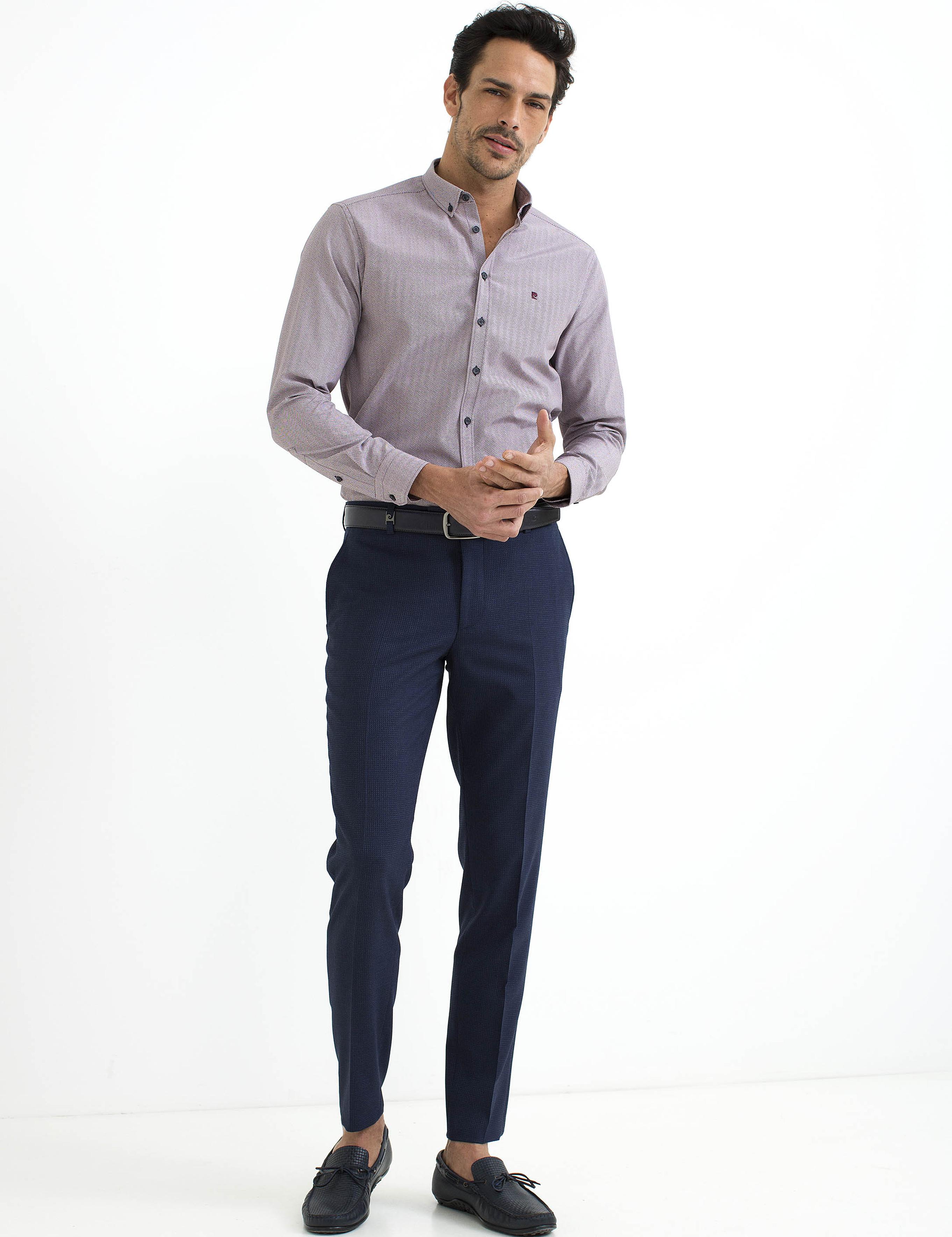 Bordo Slim Fit Gömlek