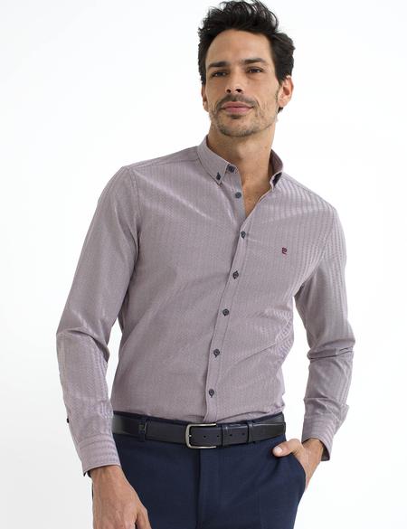 Bordo Slim Fit Gömlek - 50195892006
