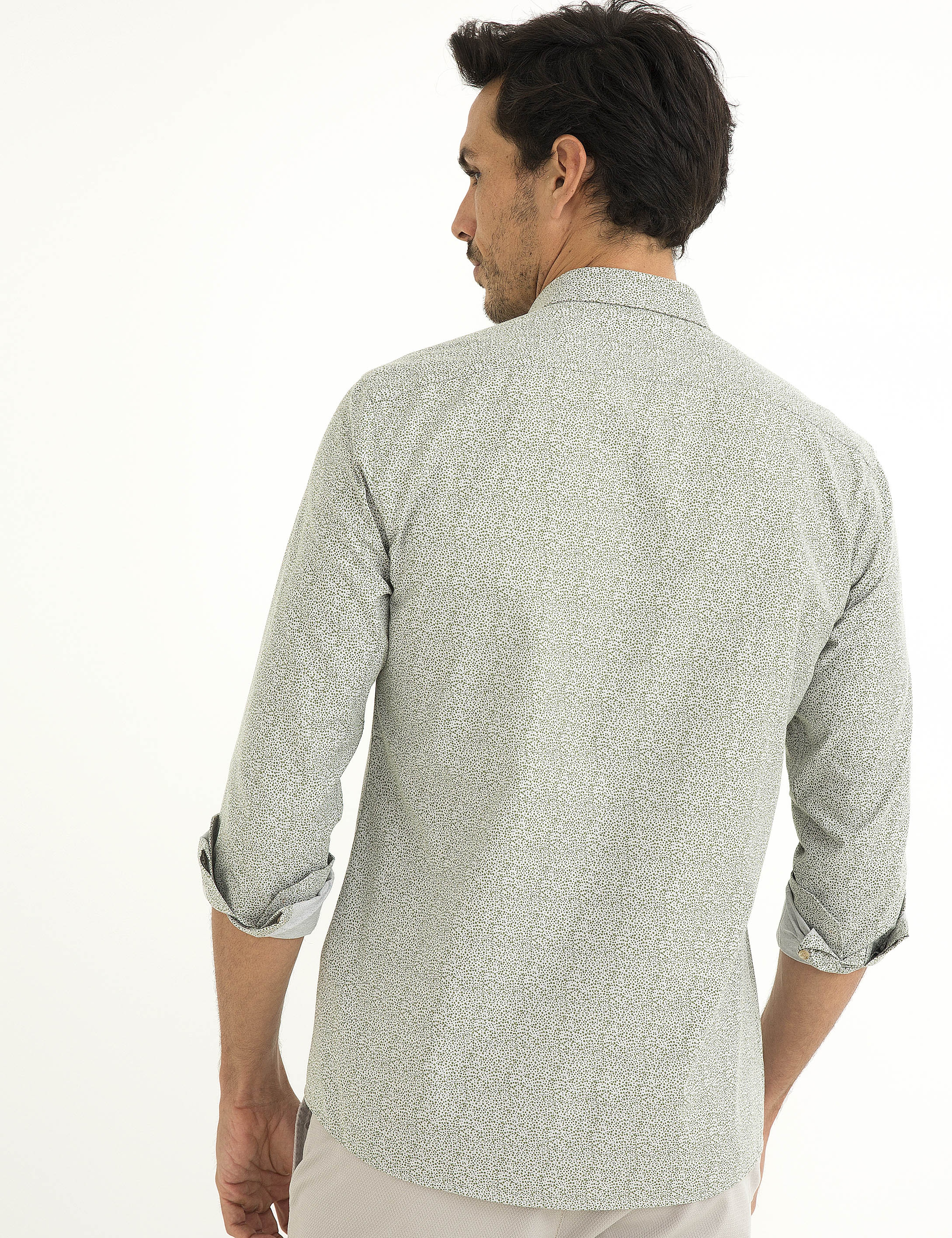 Yeşil Slim Fit Gömlek - Image 3