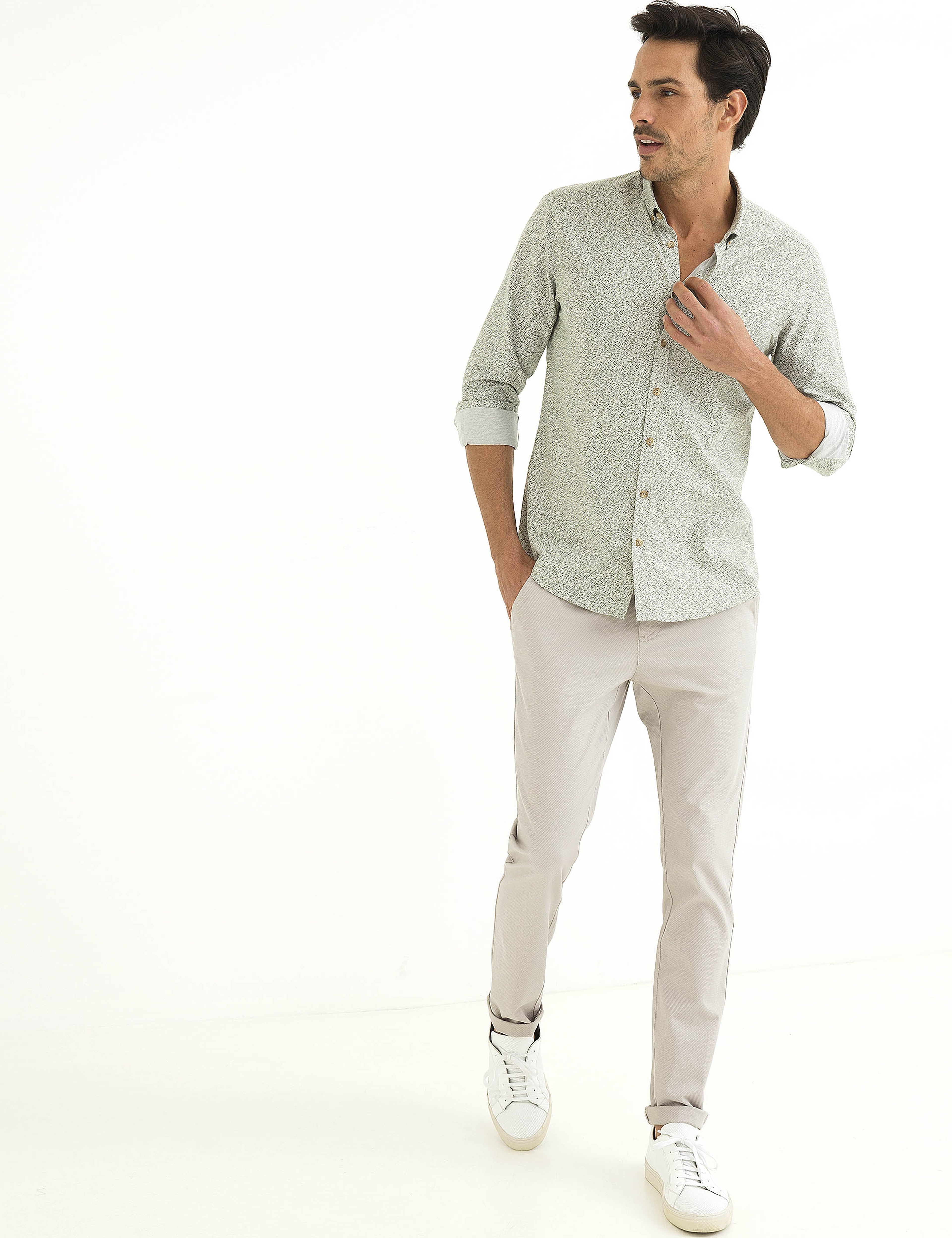 Yeşil Slim Fit Gömlek