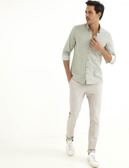 Yeşil Slim Fit Gömlek - 50195893019