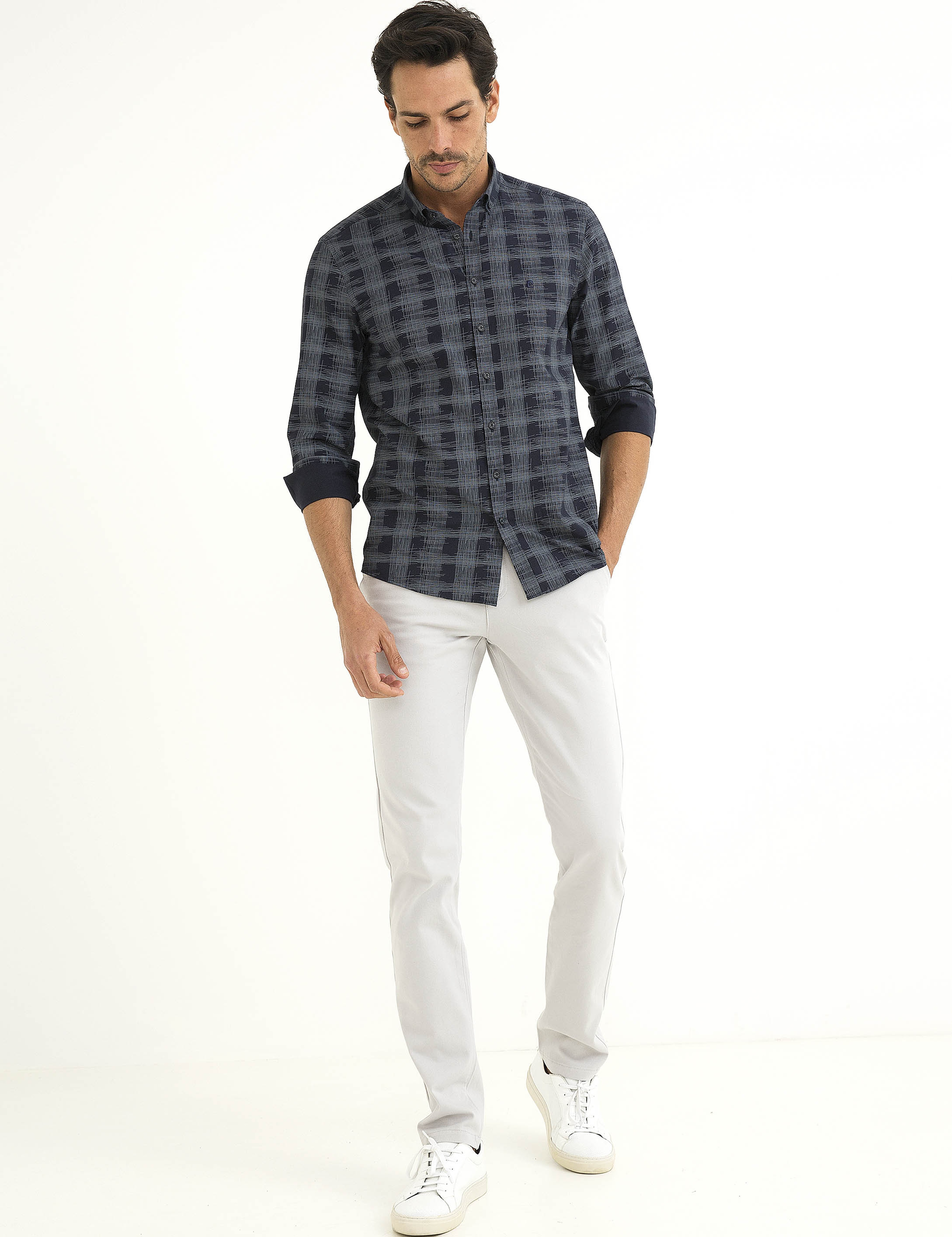 Lacivert Slim Fit Gömlek - Image 2