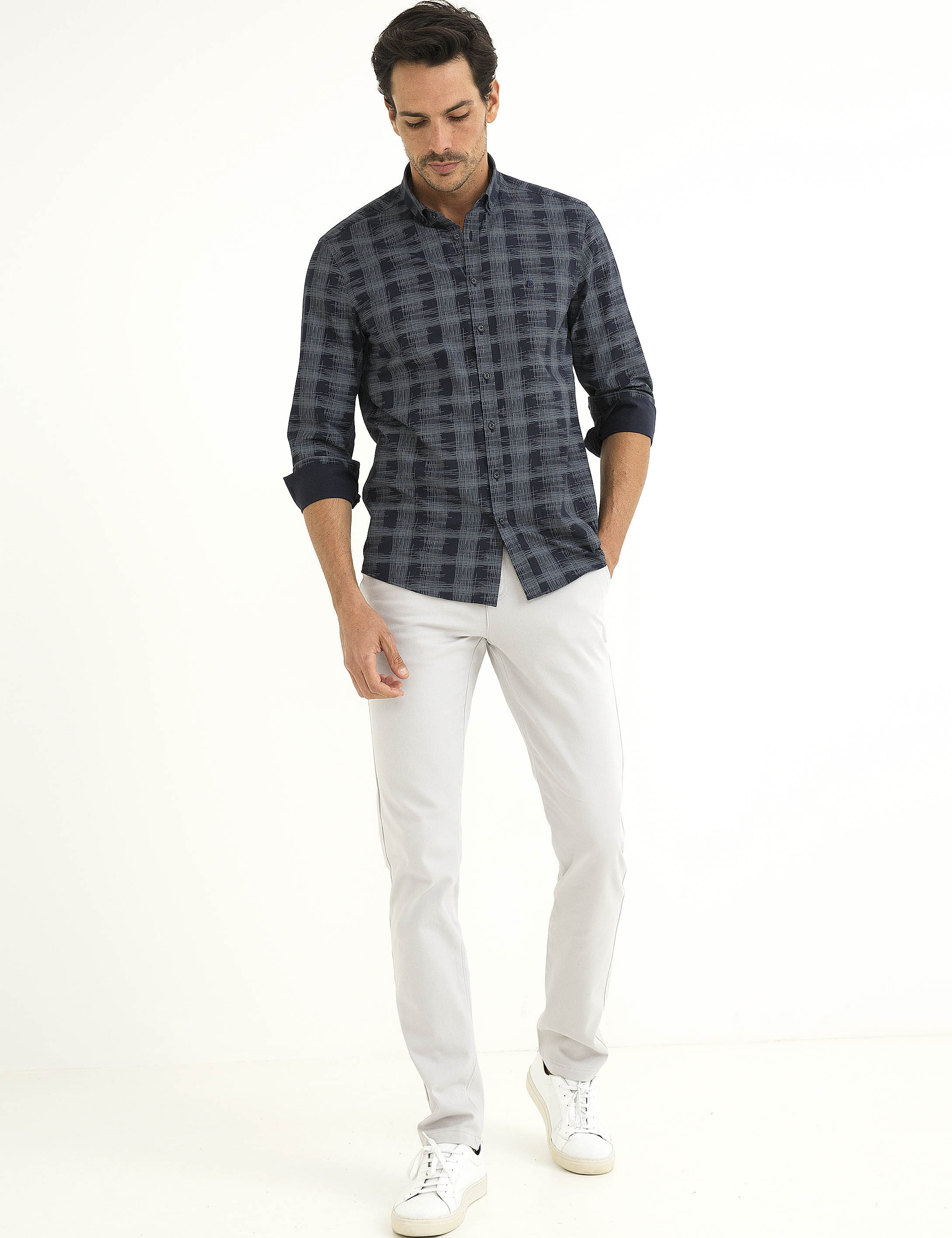 Lacivert Slim Fit Gömlek