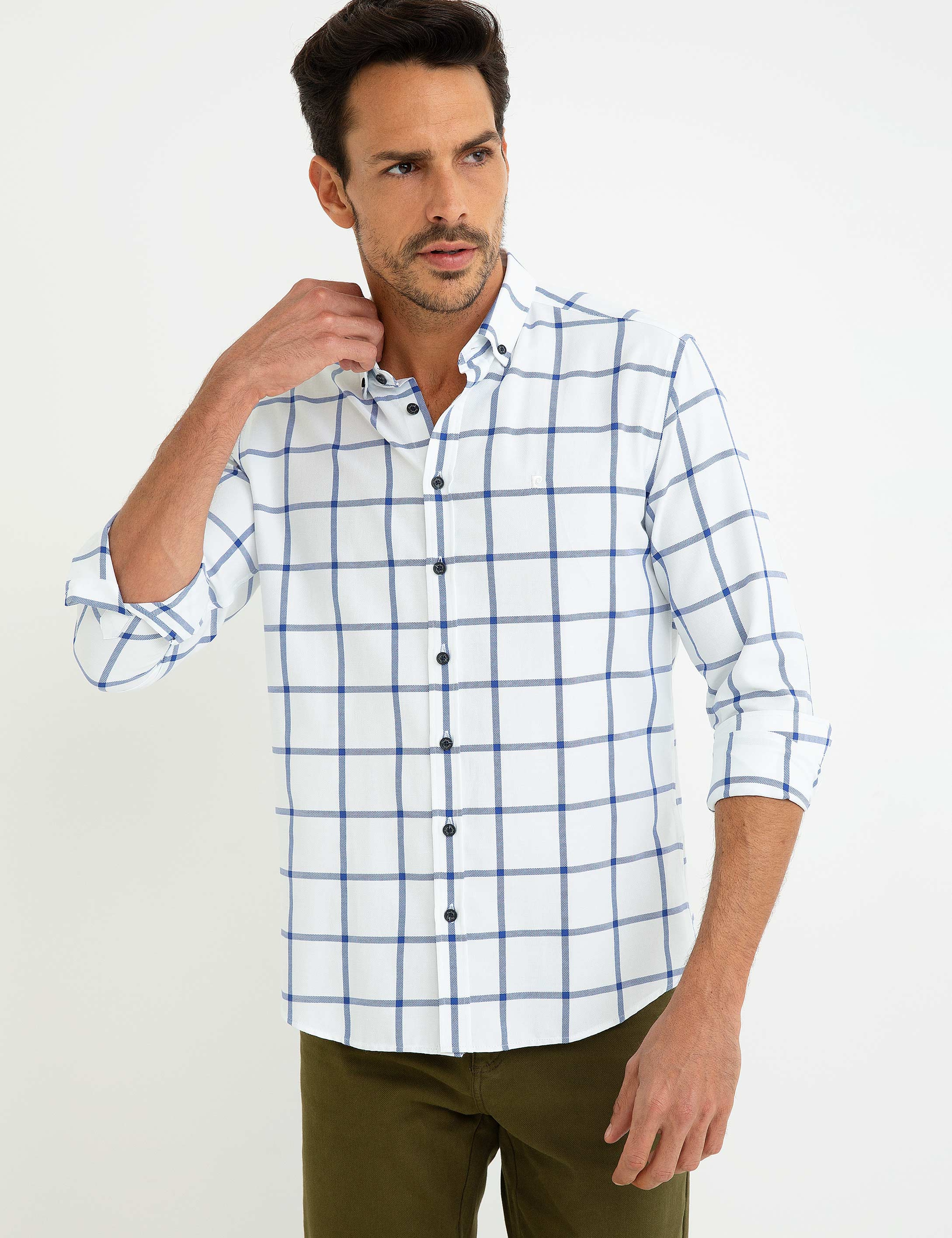 Lacivert Slim Fit Gömlek - Image 2