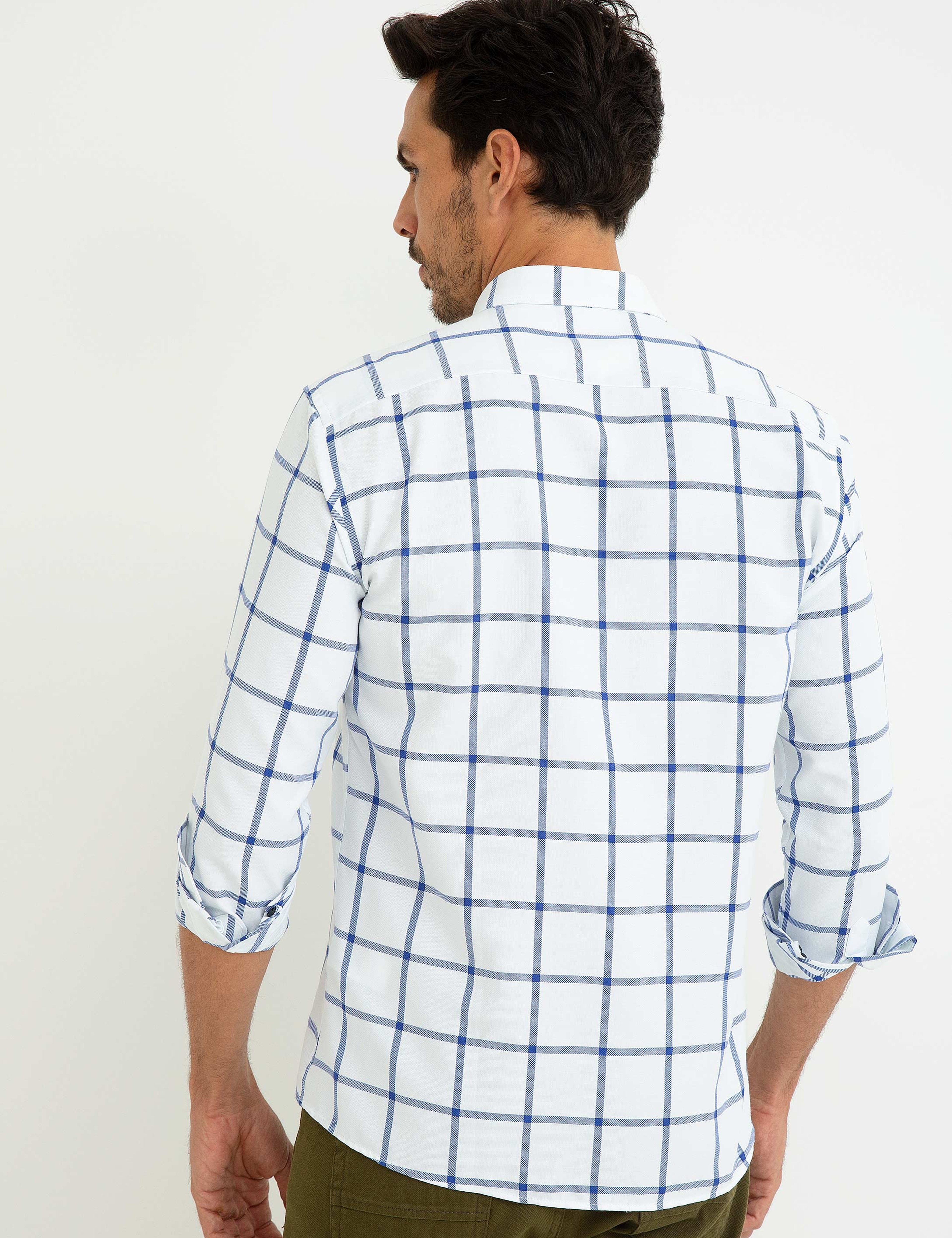 Lacivert Slim Fit Gömlek - Image 3