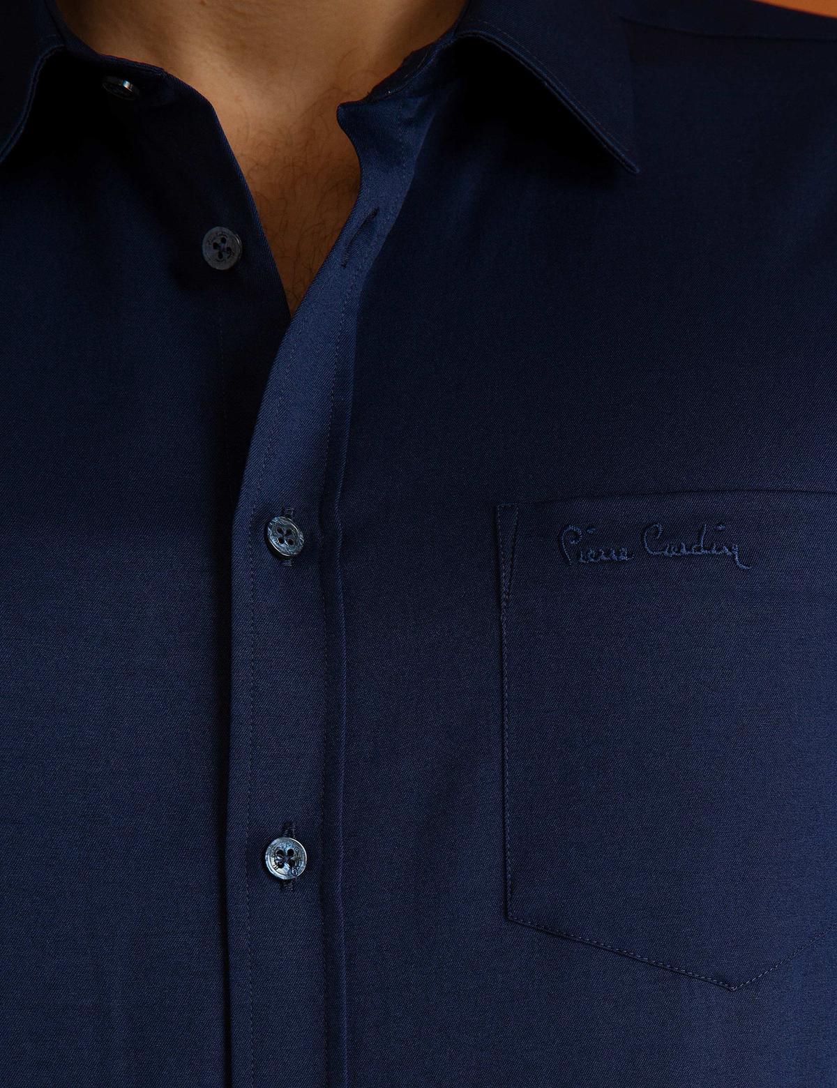 Lacivert Regular Fit Uzun Kollu Basic Gömlek - 50197132047