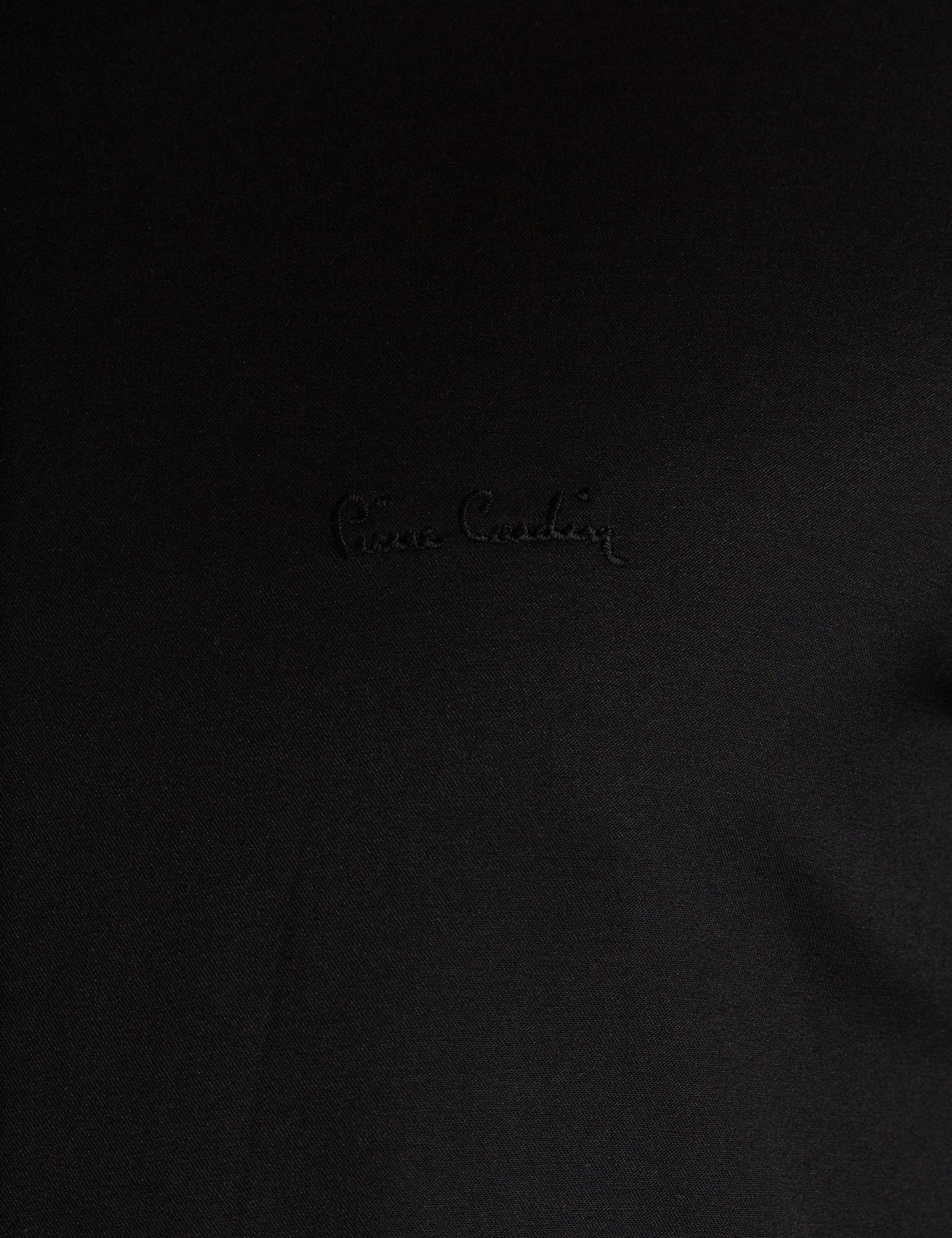 Siyah Slim Fit Uzun Kollu Basic Gömlek