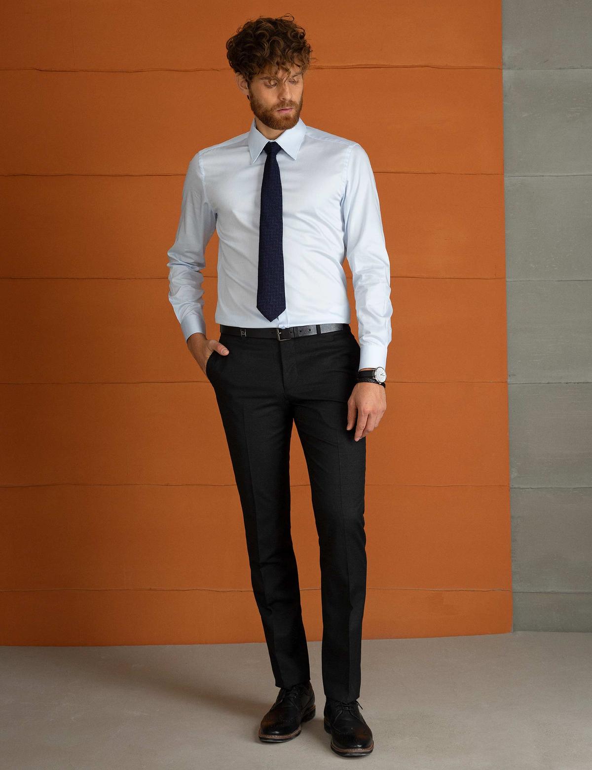 Açık Mavi Slim Fit Gömlek