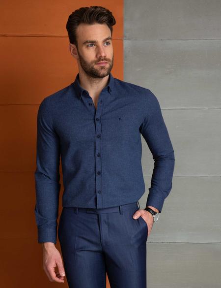 Lacivert Slim Fit Gömlek - 50201449003