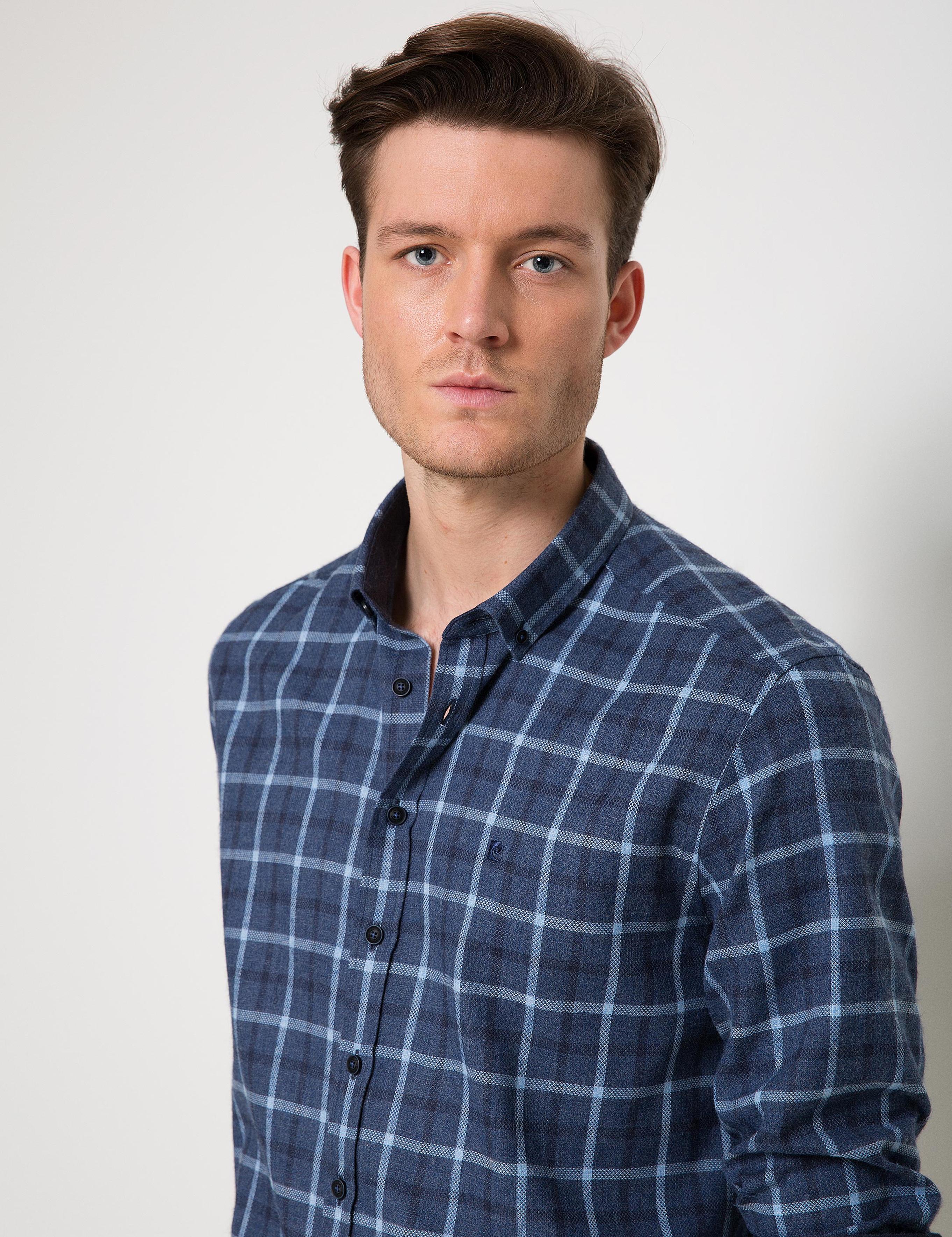 LACIVERT GOMLEK UZUNKOL