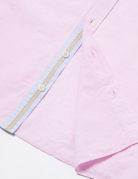 Pembe Slim Fit Kısa Kollu Gömlek - 50168712047