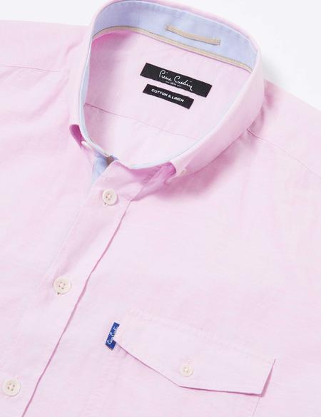 Pembe Slim Fit Kısa Kollu Gömlek - 50168712047